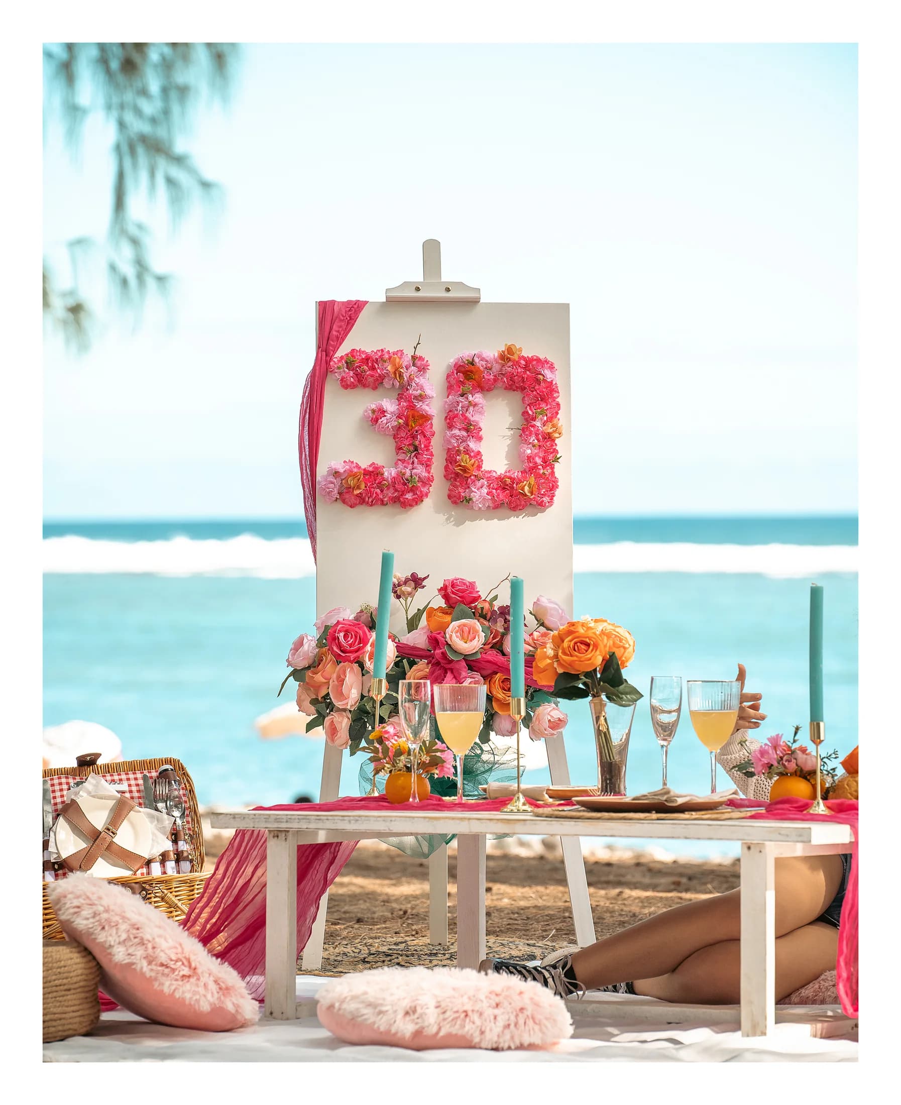Décor floral élégant pour mariage à La Réunion