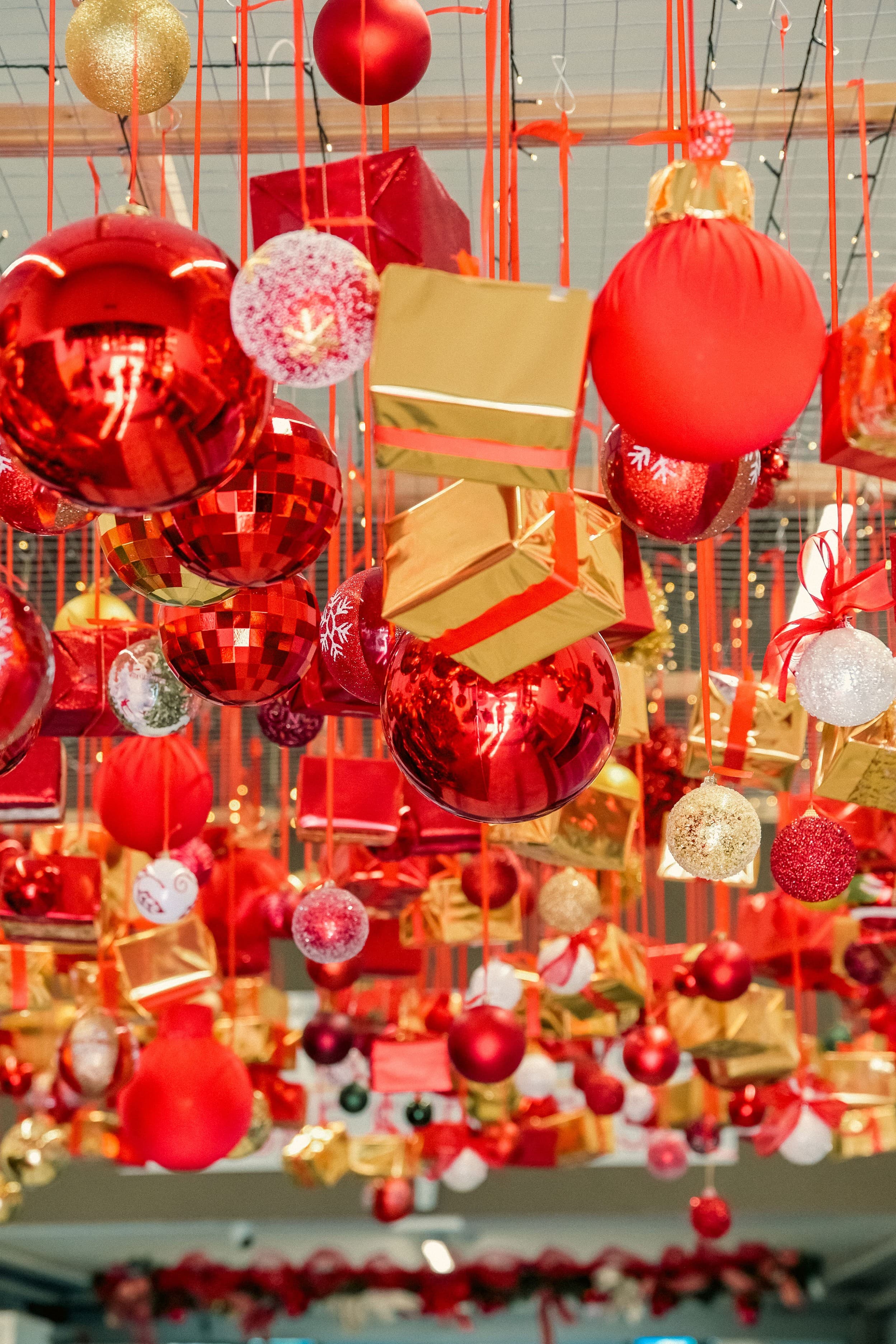 Installation décorative de Noël pour un espace professionnel